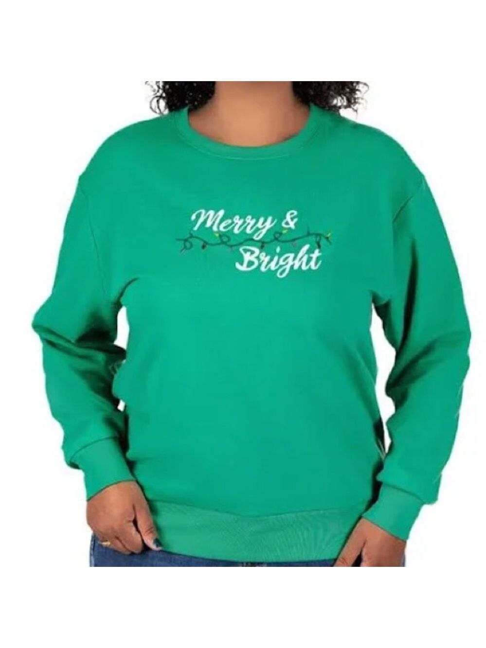 State of Mind Green Crew Neck Sweater Size XL Green